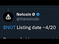 Notcoin listing date