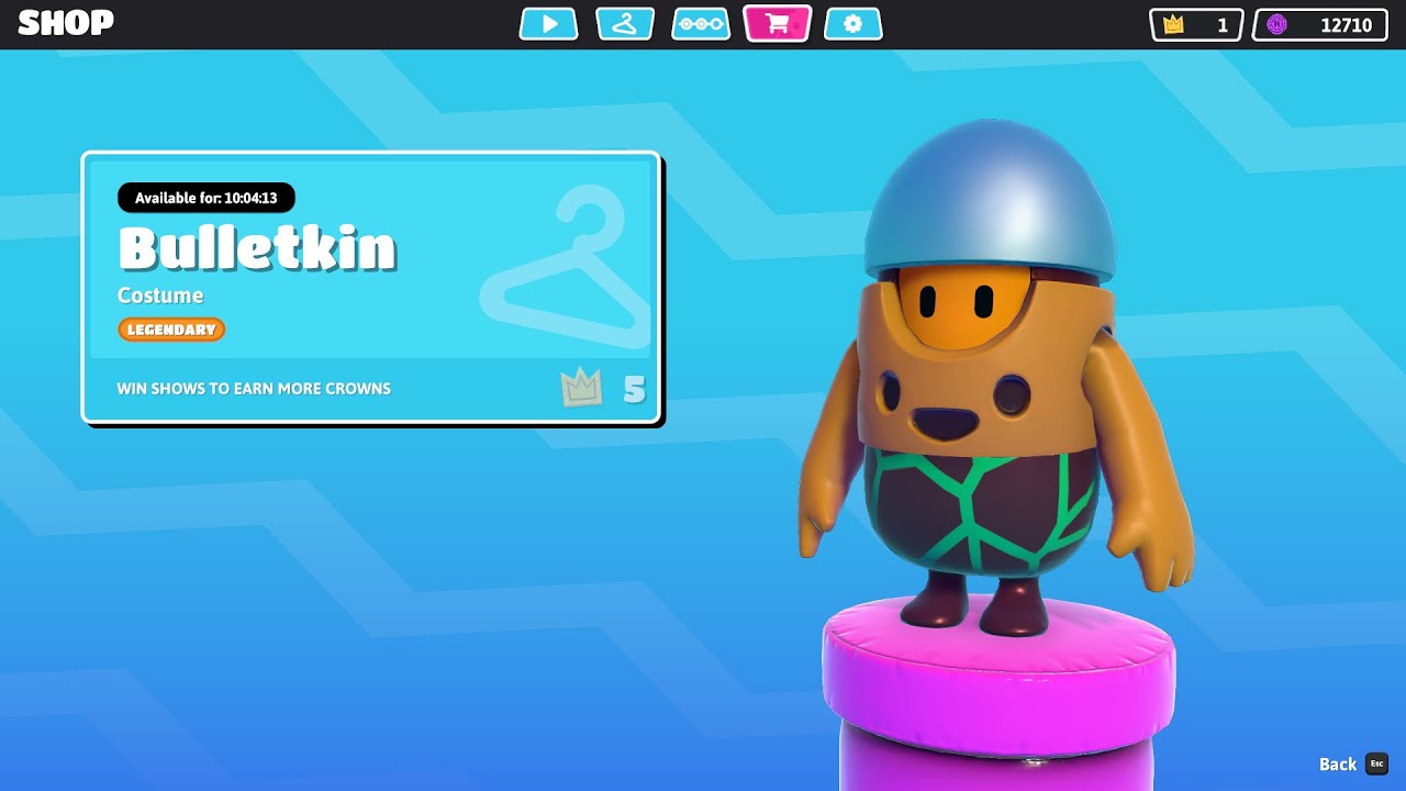 FALL GUYS *BULLETKIN* COSTUME (FALL GUYS ITEM SHOP)