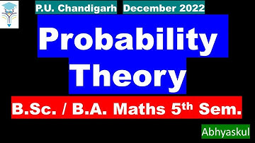 Maths - Probability PU Syllabus