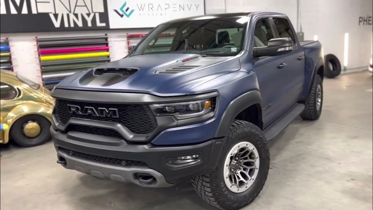 2021 Dodge Ram TRX Vinyl Wrapped in 3M 2080 Matte Indigo with Ceramic  Coating 