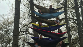 Stacking Hammocks 11 High at Bethel College (Indiana)!