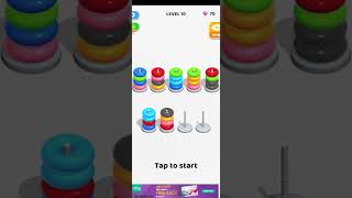 Color Hoop Stack Sort Puzzle Level 9 And 10 Gameplay screenshot 4
