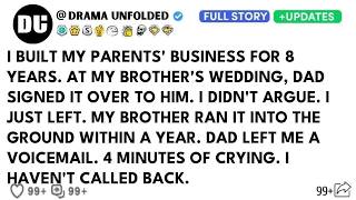 Dad Stole My 8 Years Business For My Brother's Wedding  Now He's Begging