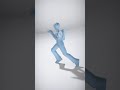Stylized Human Character with Outstretched Arms - AI Rigged 3D Character