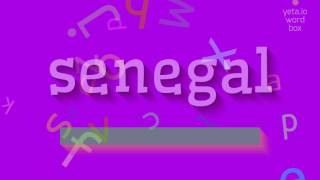 SENEGAL - HOW TO PRONOUNCE SENEGAL? #senegal Resimi