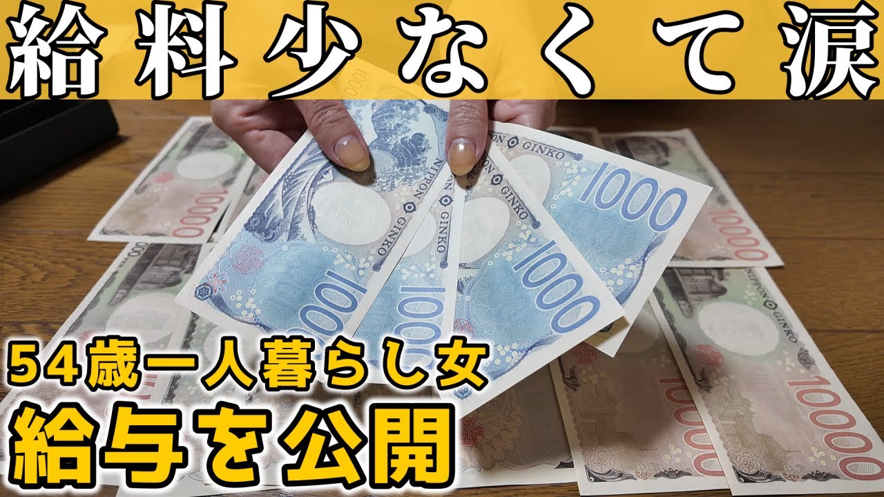 【給与明細】50代ぼっち女の少ない給料を公開｜更年期障害について【独身一人暮らし】
