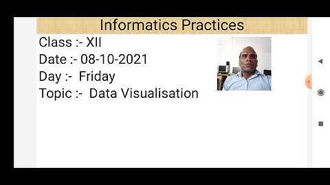 Class XII Informatics Practices 08 10 2021 By Mr  Praveen Singh