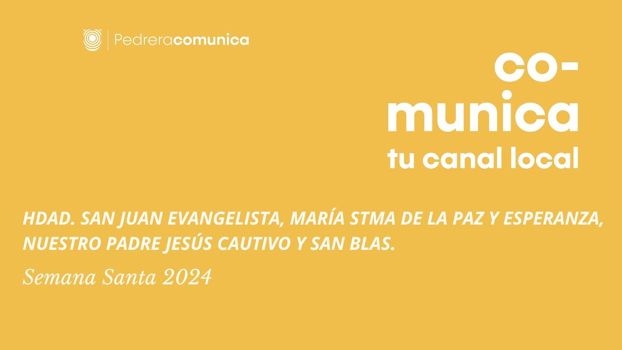 SALIDA PROCESIONAL HDAD  SAN JUAN EVANGELISTA MARÍA SANTISIMA DE LA PAZ Y ESPERANZA.