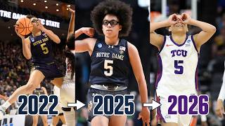 Olivia Miles career March Madness highlights (2022-26)
Watch top March Madness career highlights from star Olivia Miles during her NCAA tournament runs with Notre Dame in 2022 and 2025 and her final Elite Eight trip in 2026 with TCU.
Watch highlights, game recaps and much more from the NCAA Division I men’s and women’s basketball tournaments on the official NCAA March Madness YouTube channel. Subscribe now to be updated on the latest videos: https://www.youtube.com/marchmadness Olivia Miles career March Madness highlights (2022-26)