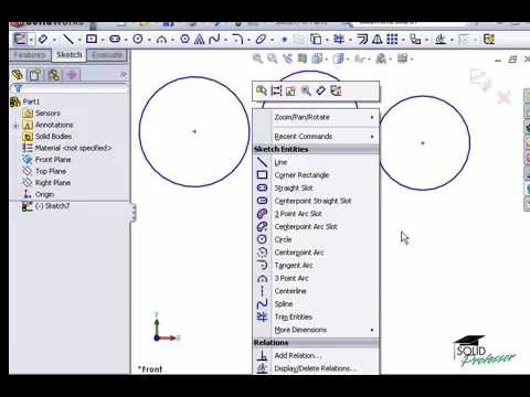 Arcs and Circles Solidworks