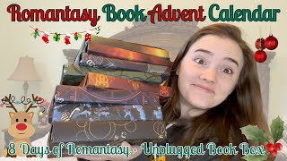 Romantasy Book Advent Calendar Unboxing || 8 Days of Romantasy Goodness || Unplugged Book Box Haul