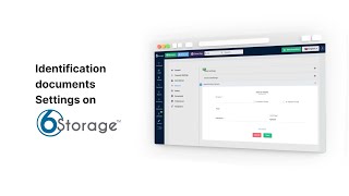 Setting up identification document details with 6Storage V2 Software