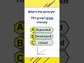 IELTS Academic Vocabulary | Past Tense Synonyms for "Grew"