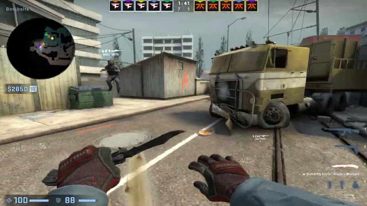 CSGO POV FaZe rain (25/11) vs fnatic (overpass) @ IEM Katowice 2022