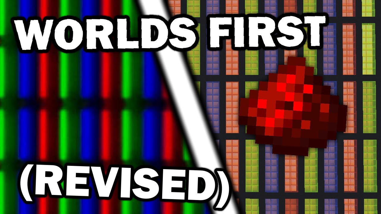 I made the WORLDS FIRST PIXEL DISPLAY in Minecraft (again)