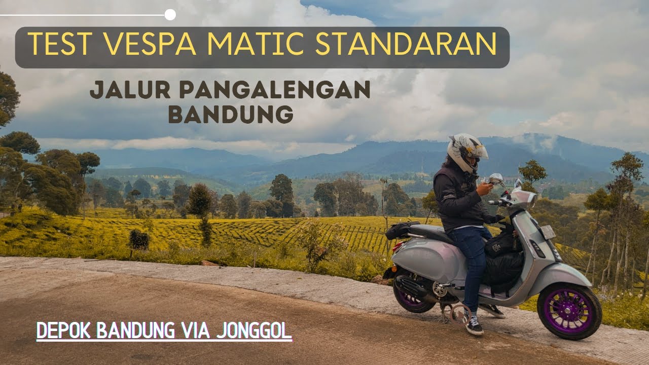 DEPOK - PANGALENGAN BANDUNG VIA JONGGOL NAIK MATIC | VESPA SPRINT | JALAN MENUJU NUANSA RIUNG GUNUNG