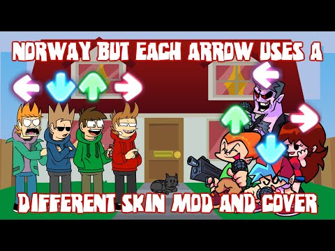 EDDSWORLD VS FRIDAY NIGHT FUNKIN!!! (Norway but Each Arrow Uses A Different Skin Mod and Cover)