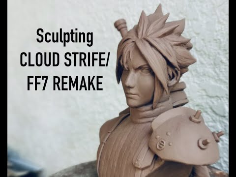 Sculpting CLOUD STRIFE / FF7 Remake timelapse