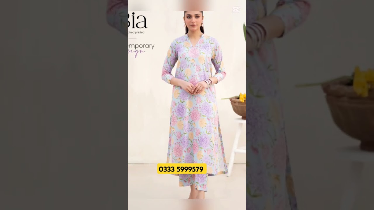 Bia by Binaas, lawn 2 piece 2025 collection, WhatsApp on 0333 5999579 for order, 