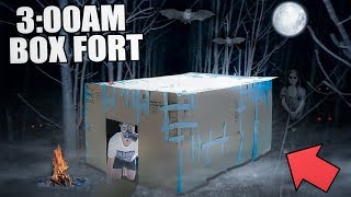 3:00 am Box Fort Challenge! in this scary video video we build the biggest box fortat 3:00 am and survive in it against ghosts & scary 