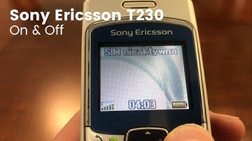 Sony Ericsson T230 - On & Off