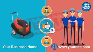 HVAC air duct cleaning service 2d animation video