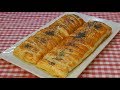 Trenzas de Hojaldre rellenas de jamón y queso Receta fácil y rápida