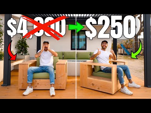 I Built $4,000 Outdoor Swivel Chairs I Can't Afford!! Buy Vs Diy