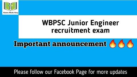 WBPSC JE (Civil/Electrical/Mechanical) exam is postponed! 🔥 #examsmadeeasy
