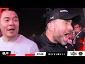 WOW!! - EDDIE HEARN ABSOLUTELY SHOOK BY ZHILEI ZHANG AS HE IS CAUGHT ISSUING DEONTAY WILDER WAR CRY