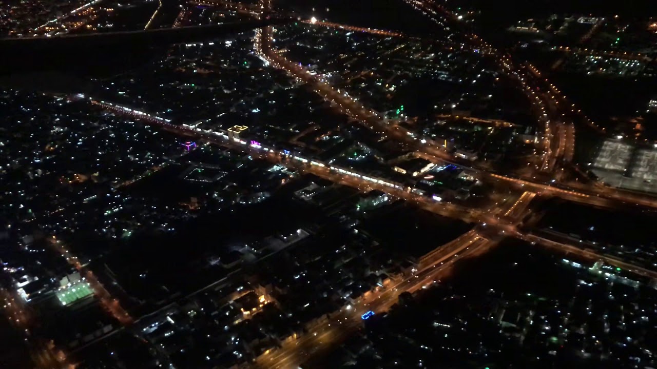 هبوط الطائره علي جده ليلا رووعه .. الفرعون