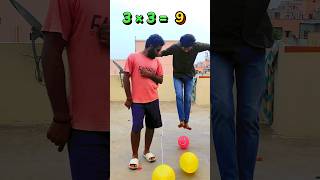 Our MOST INTENSE BALLOON POPPING RACE Challenge #shorts