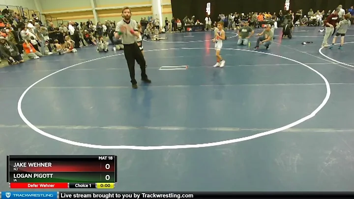 67 Lbs Champ. Round 3 - Jake Wehner, NJ Vs Logan P...