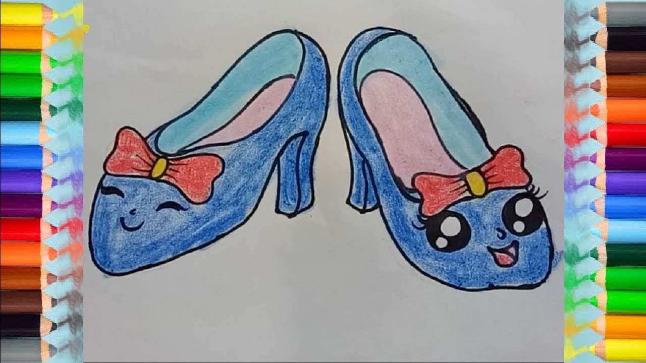 sketches of girls shoes