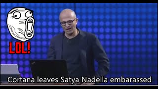 Cortana Fails Microsoft Boss, CEO Satya Nadella Embarrassed by Cortana Epic Fail On Stage - HD Video