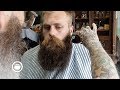 Massive, Thick Beard gets Trimmed at the Barbershop