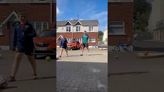 Fun football rebound game to try at home! ⚽️❤️ #soccer #footballskills #lifestyle
