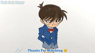 How to draw Detective Conan For Beginners | How to Draw conan edogawa from detective Conan screenshot 5