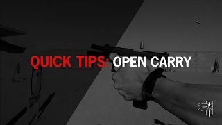 Quick Tip: Open Carry