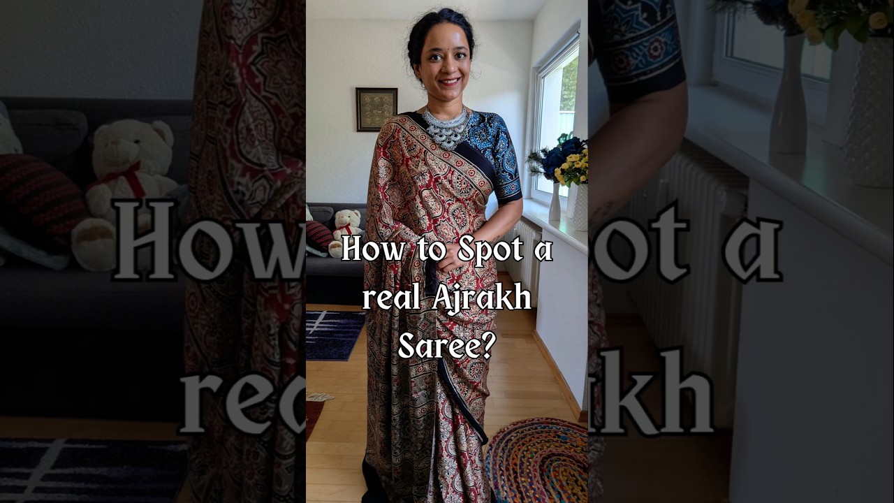How to spot a real Ajrakh Saree? Many Ajrakh sold today are Fake.