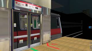 [OpenBVE Train   Route Update] SMRT C151 Arriving  and departing 3D Braddell