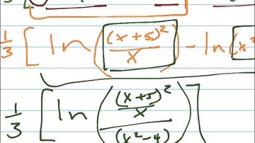 Condense 1/3[2ln(x+5)-lnx-ln(x^2-4)]