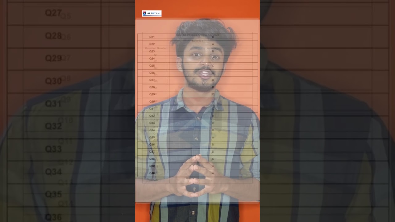 GUJCET 2023 Physics Paper Answer Key! | 
