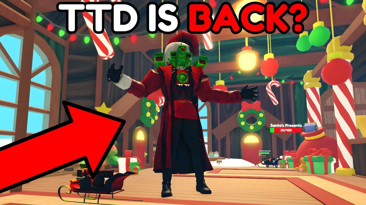 Я вернулся в игру Toilet Tower Defense, чтобы пройти рождественское событие...