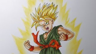 Drawing Kid Trunks Super Saiyan