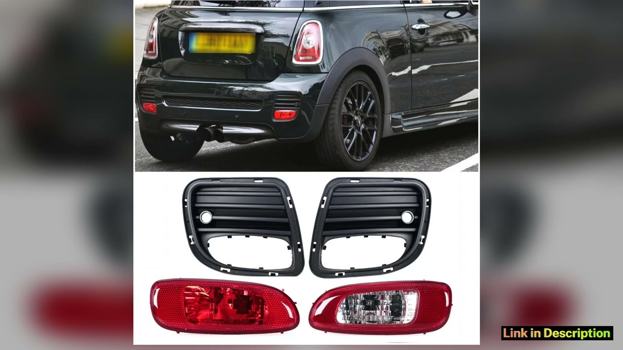 For BMW MINI R56 R57 R58 R59 JCW 20052015 Rear Bar Light Rear Bumper Reflector Fog Light Cover With
