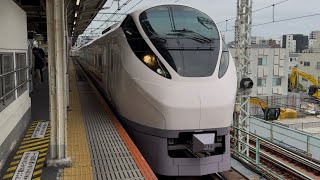 【4K高画質】【ジョイント音最高!】E657系カツK15編成が特急ひたち5号いわき行きとして三河島駅2番線を通過するシーン(5M)2026.5.23.9:04