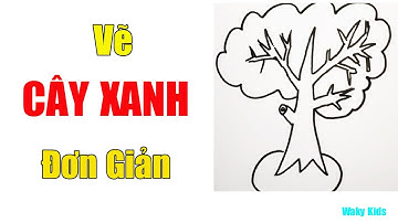 Hướng dẫn cách vẽ CÂY XANH | How to draw a tree | Waky Kids