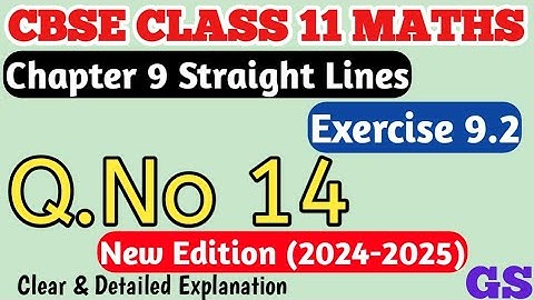 Chapter 9 - Exercise 9.2 (Q.No 14) - Straight Lines - CBSE Class 11th Maths in Tamil NCERT #gsfamily