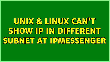 Unix & Linux: Can